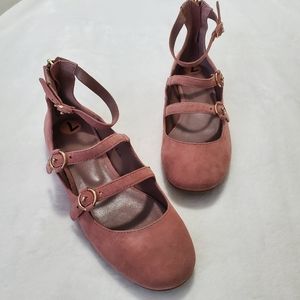 Joie Helene Blush Pink Suede ballet flats shoes
